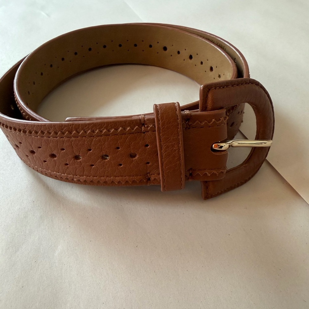 Talbots Small Brown Leather Belt